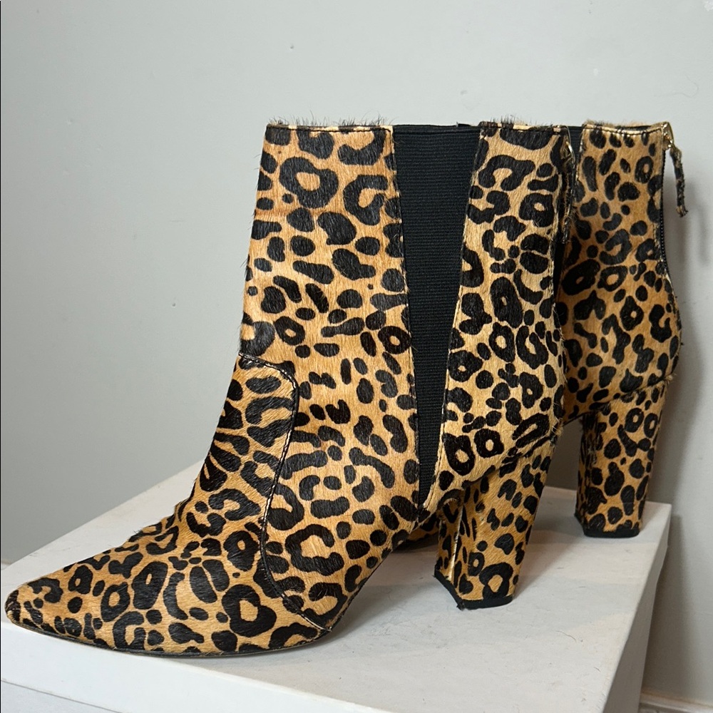 Leopard Print Ankle Boots